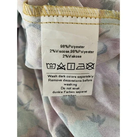 Grace Karin Floral Tiered Maxi Dress 2XL Plus Bubble Sleeve Cottagecore Romantic - Picture 10 of 11